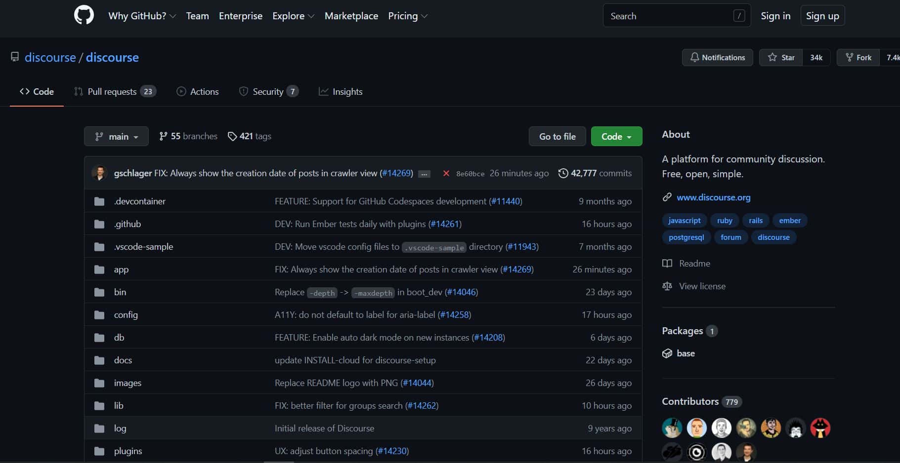 Discourse GitHub Repository