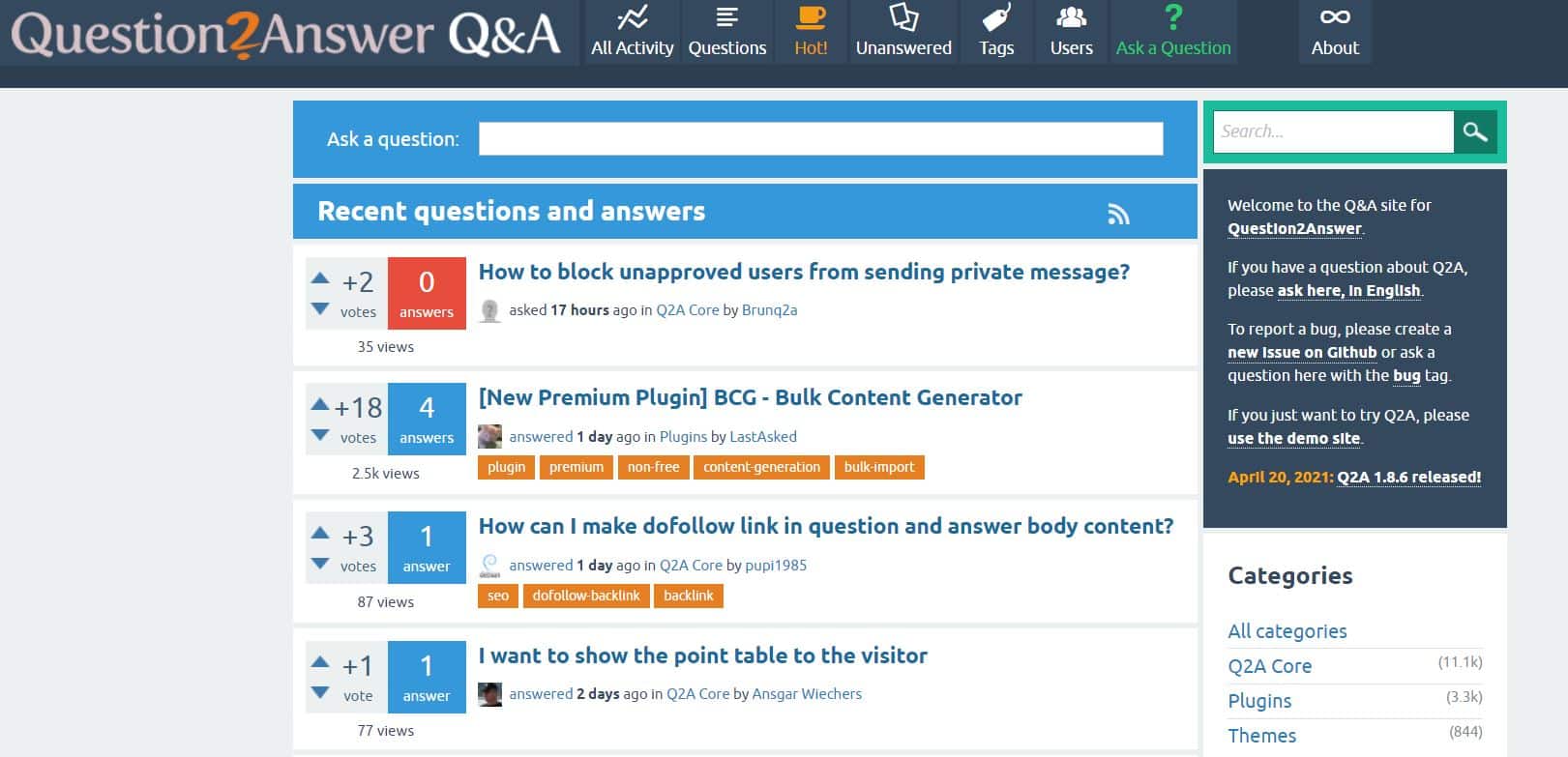 Question2Answer - Quora open-source alternative