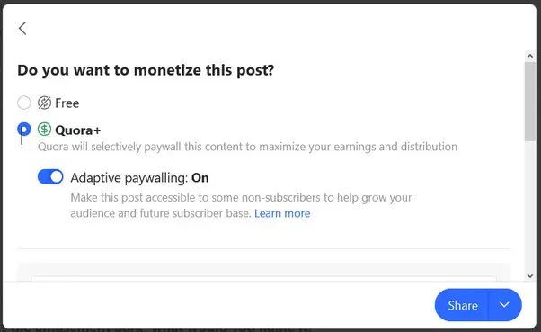 Quora Monetization options