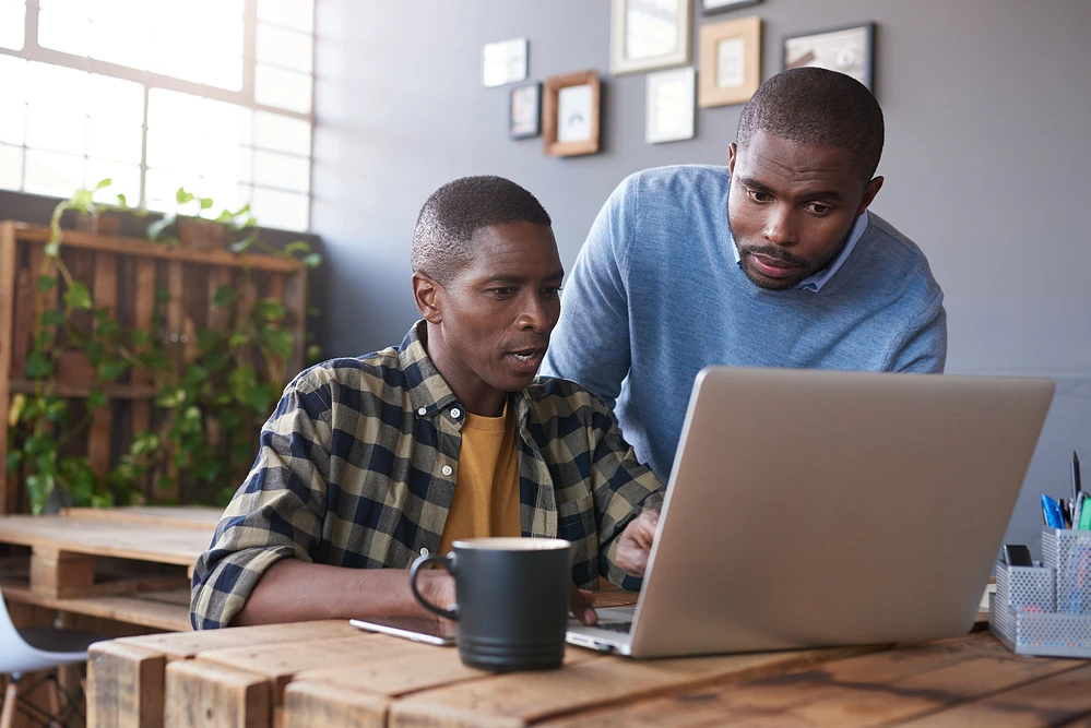 Two Programmers collaborating together as a team