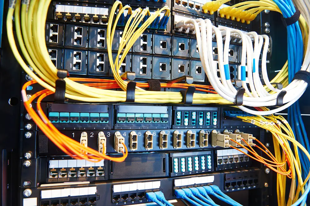 A Networking Server Room with Equipments