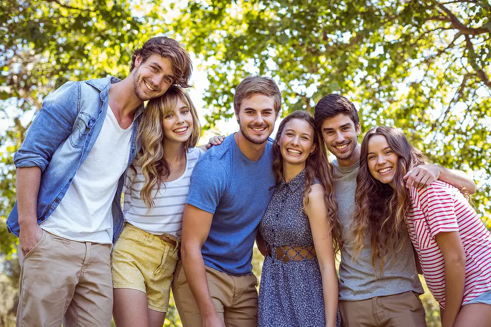 Programmers at an outdoor party