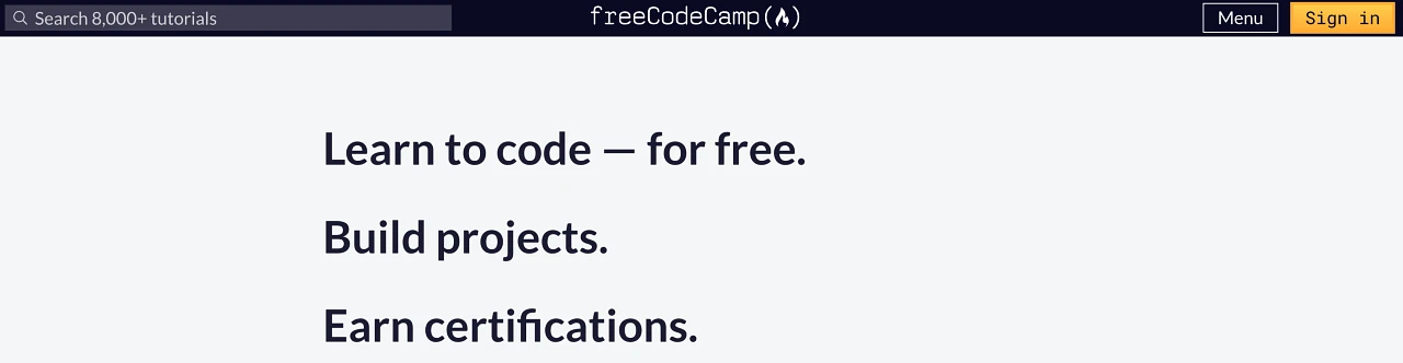 Freecodecamp free coding website