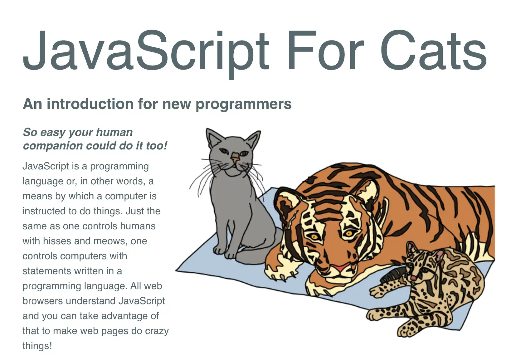 Javascript for Cats