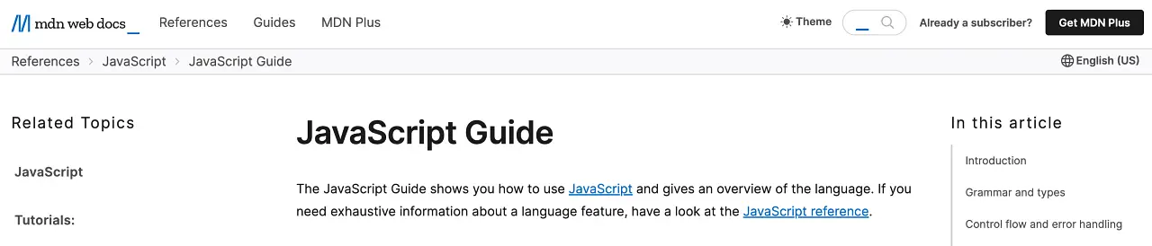 MDN JavaScript Guide