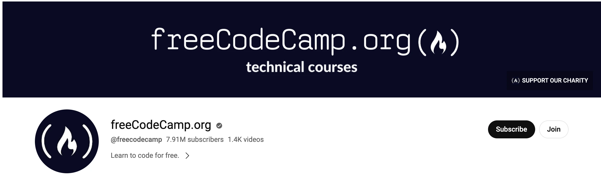 FreecodeCamp- List of Best Web Design and Web Development Youtube Channels