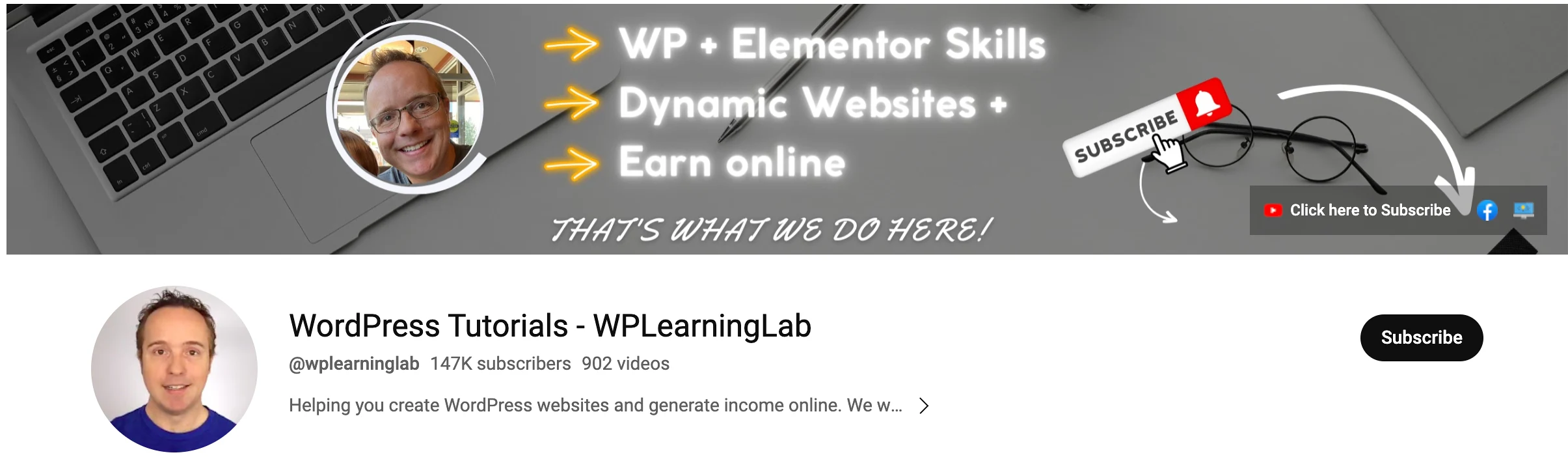 WPLearningLab - Best Youtube Channels for Learning WordPress