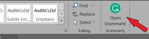 Grammarly Add-on for Microsoft Word